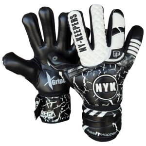 Guante NYK Warrior V2.0 Semiprofesional Anti fractura Látex Grippy Negro/Blanco/Blanco