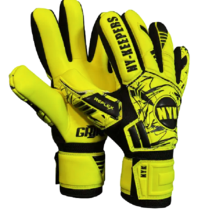 Guante NYK Reflex Semiprofesional Anti fractura Látex Grippy Amarillo/Negro