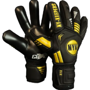 Guante NYK Reflex Semiprofesional Anti fractura Látex Grippy Negro/Dorado